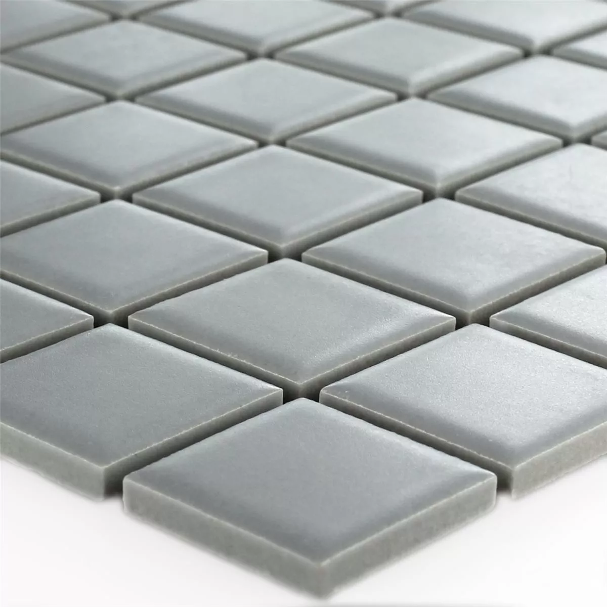 Mosaic Tiles Ceramic Grey Mat Uni