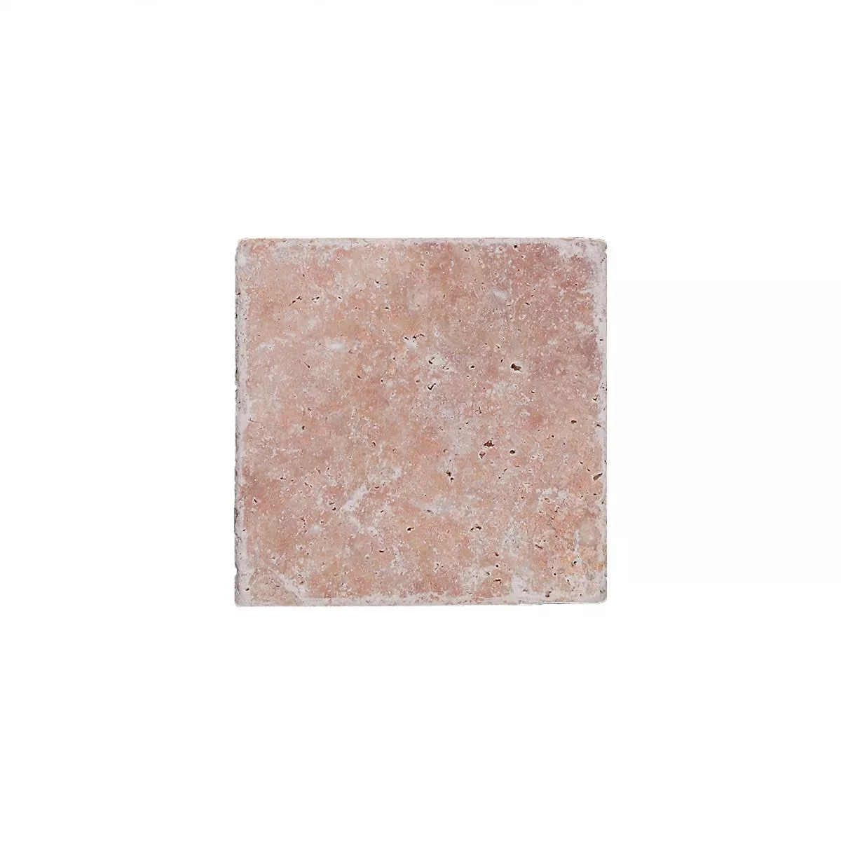 Sample Natural Stone Tiles Travertine Usantos Rosso 10x10cm