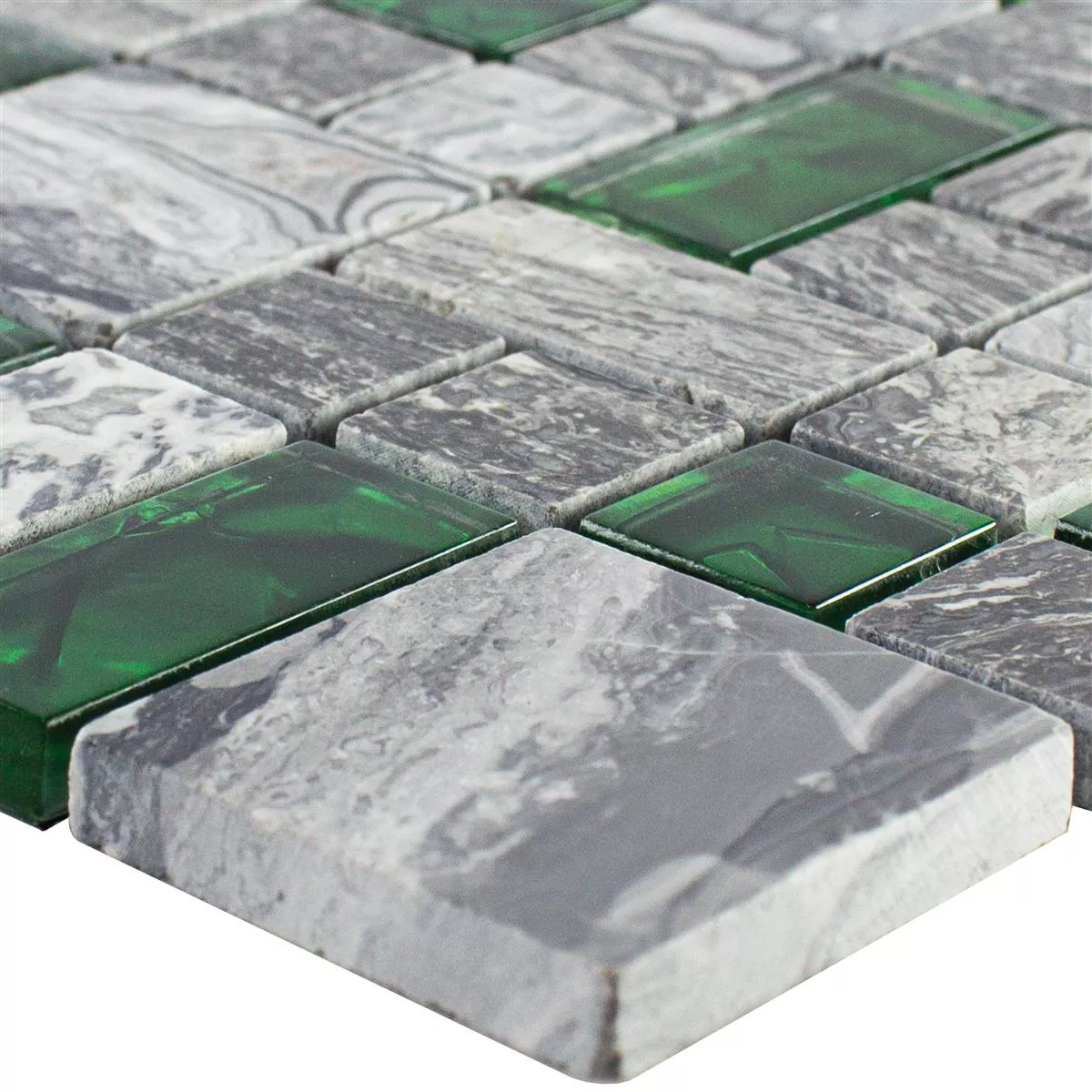 Sample Glass Mosaic Natural Stone Tiles Manavgat Grey Green ix