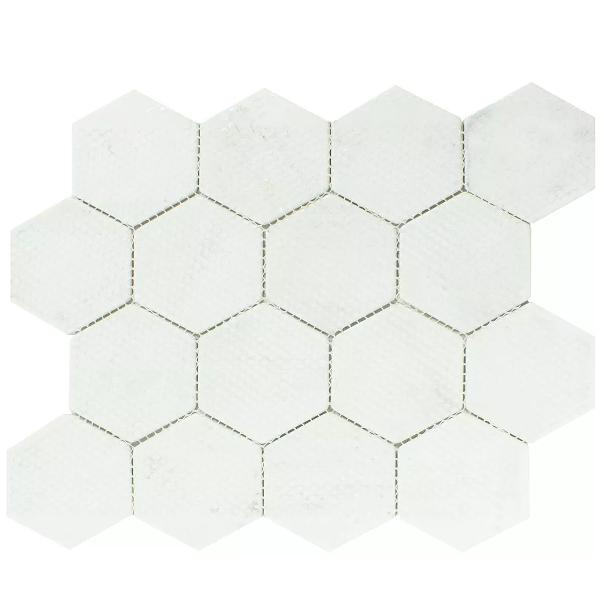 Glass Mosaic Tiles Andalucia Hexagon Blanc
