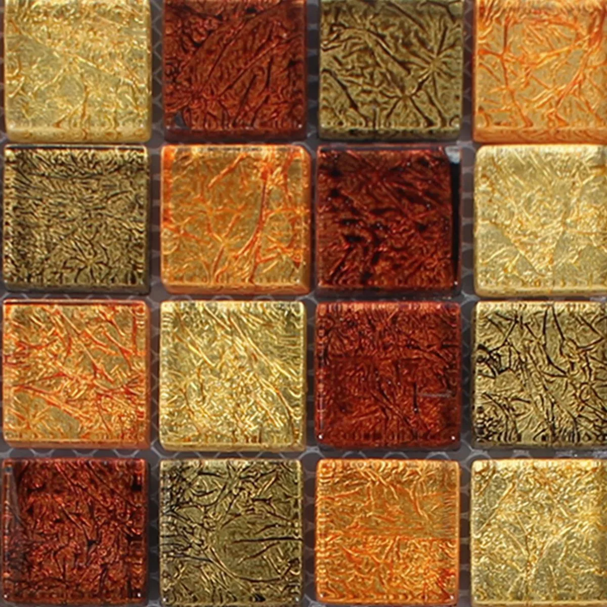 Sample Glass Mosaic Tiles Curlew Yellow Orange 