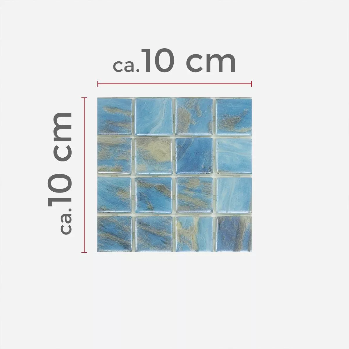 Sample Glass Swimming Pool Mosaic Alassio Blue 25