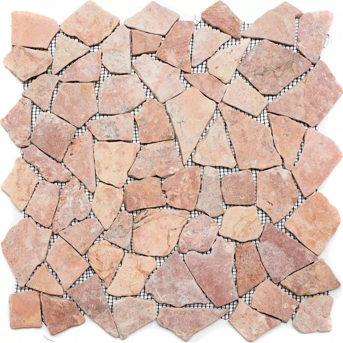 Marble Broken Natural Stone Tiles Poseidon Rossoverona
