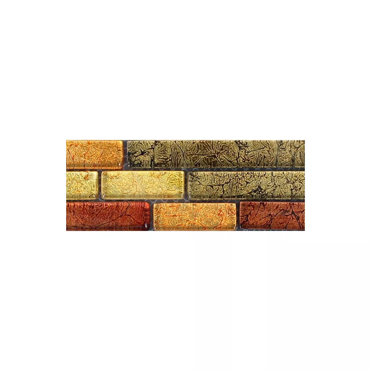 Sample Glass Mosaic Tiles Curlew Yellow Orange Pattern