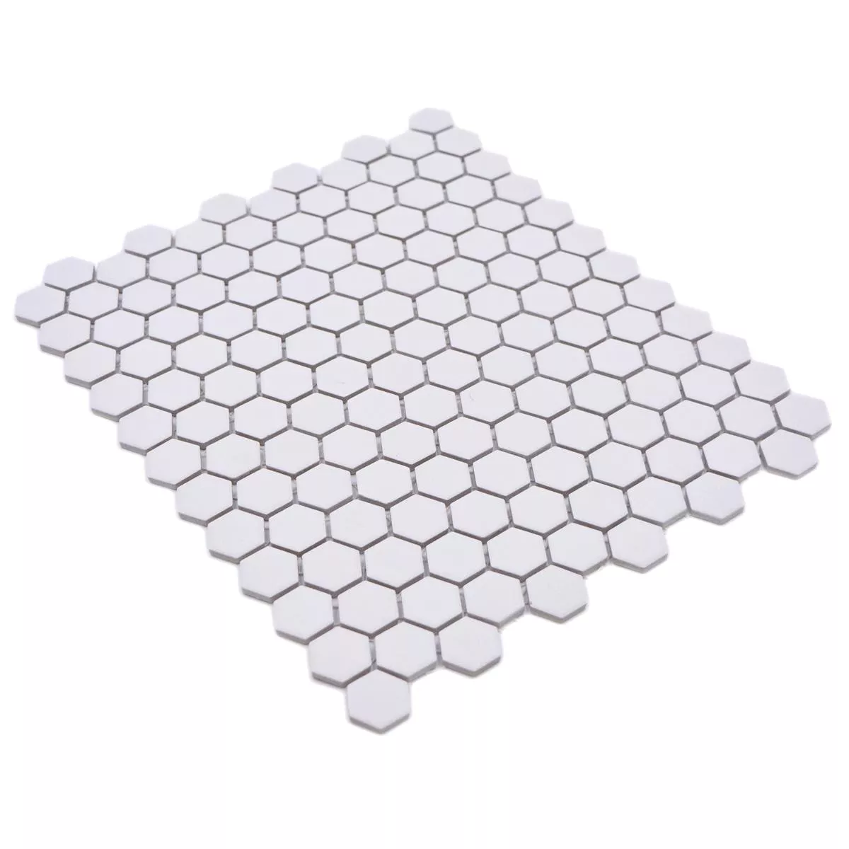 Ceramic Mosaic Bismarck R10B Hexagon White H23