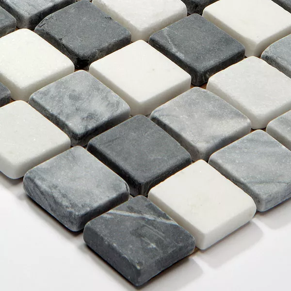 Mosaic Tiles Marble Black Mix 23x23x8mm