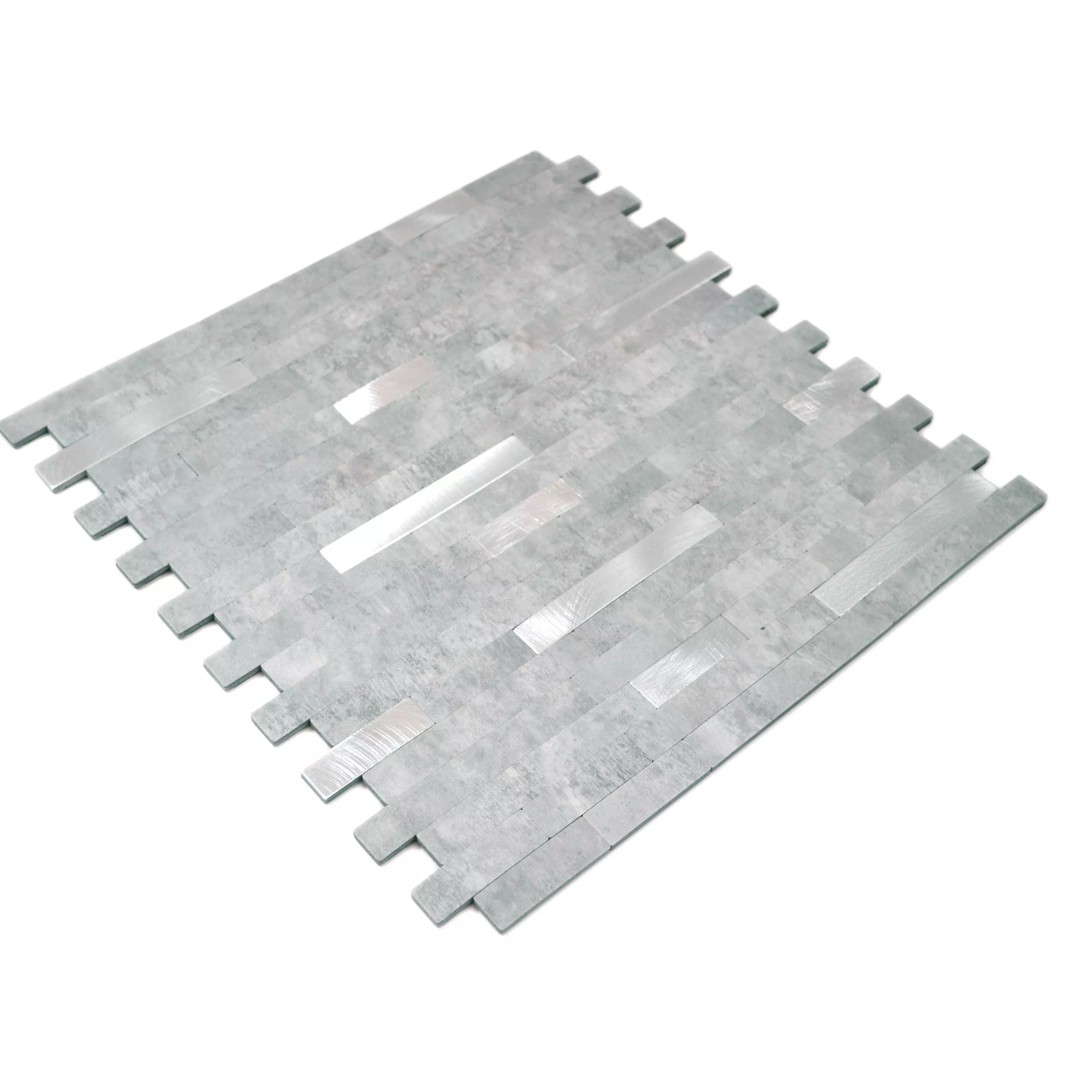Vinyl Mosaic Tiles Maywald Self Adhesive Grey Silver