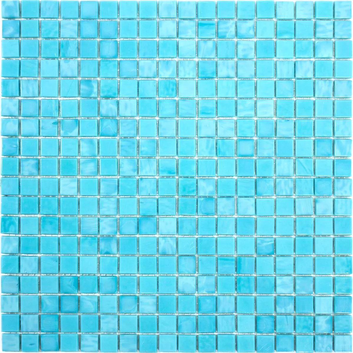 Sample Glass Mosaic Tiles Seaside Cyan