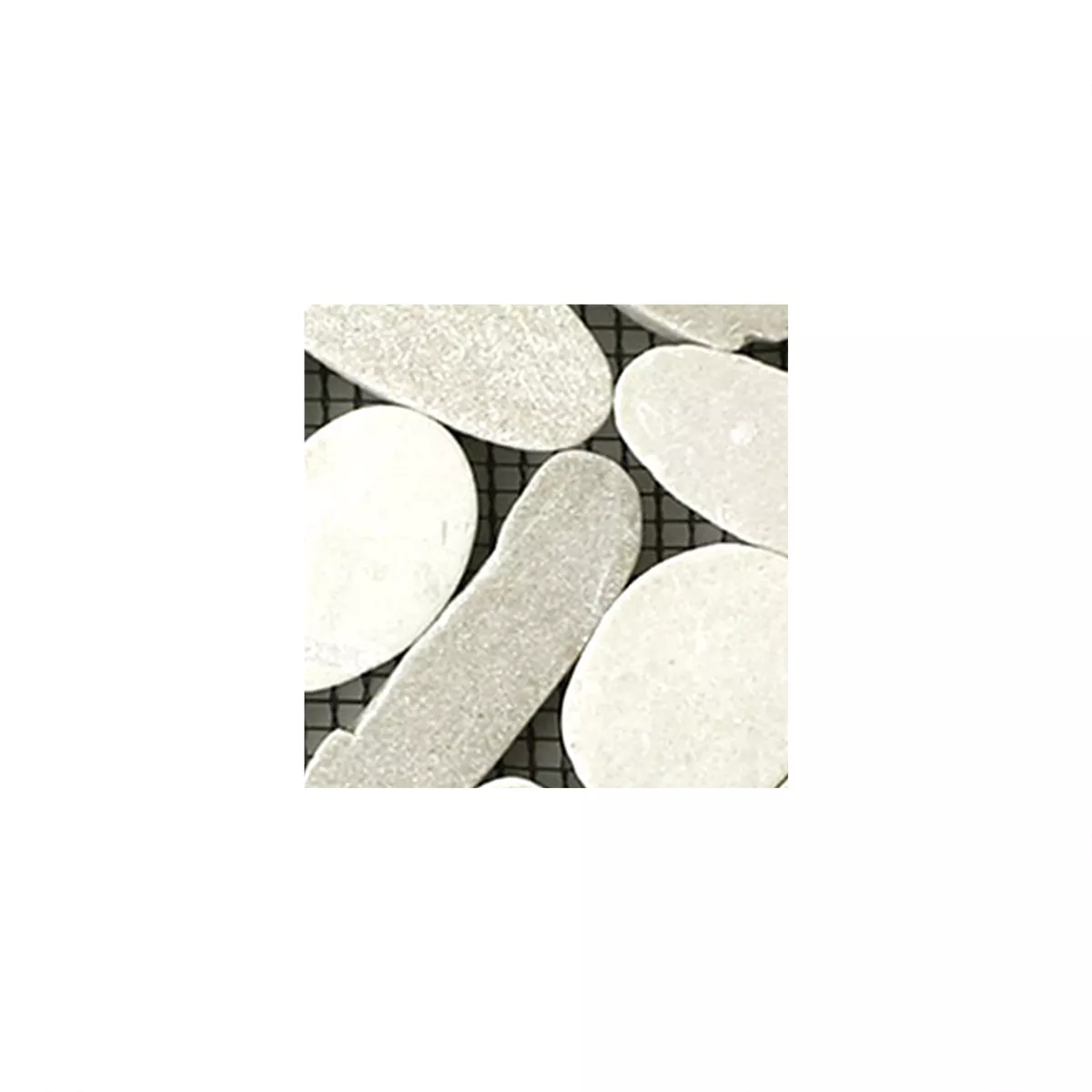 Sample Mosaic Tiles River Pebbles Cut Tan