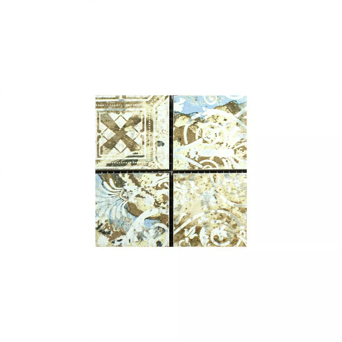 Sample Ceramic Mosaic Tiles Bellona Effect Light Colored