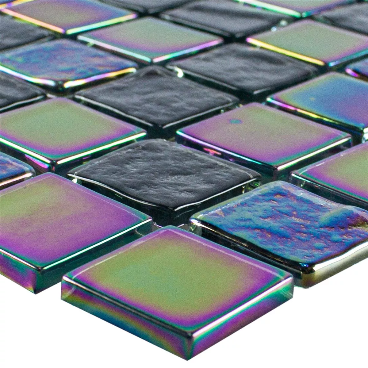 Glass Mosaic Tiles Nacre Effect Manor Black Glass Mosaic Tiles Nacre Effect Manor Black