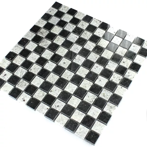 Mosaic Tiles Granit Galaxy Black Kashmir White