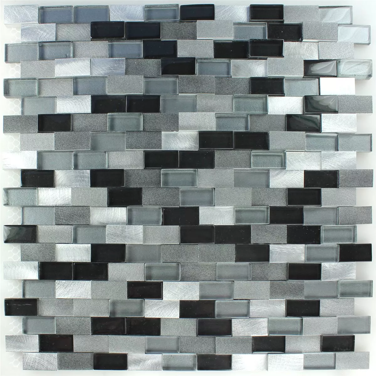 Design Mosaic Aluminium Alu Glass 3D Black Silver