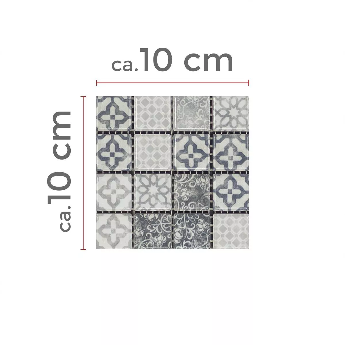 Sample Ceramic Mosaic Tiles Solavita Grey