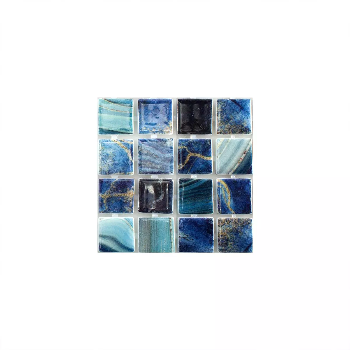 Sample Glass Mosaic Swimming Pool Baltic Blue Cyan