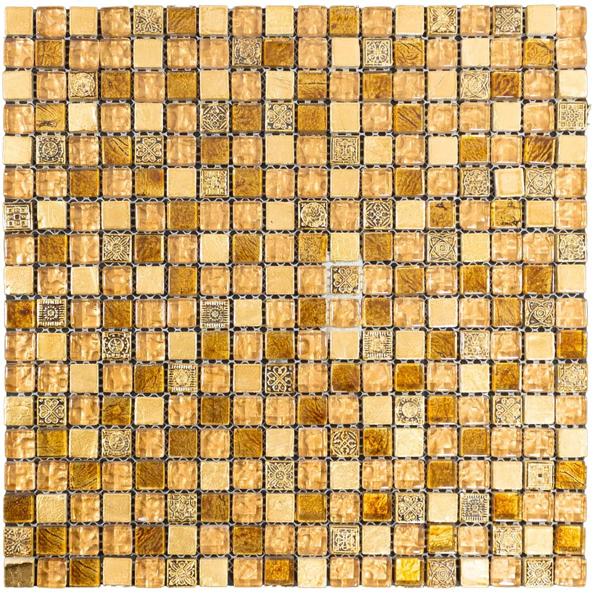 Glass Marble Mosaic Tiles Majestic Beige Gold