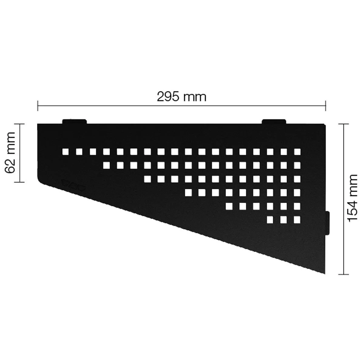 Wall shelf shower shelf Schlüter 4eck 15,4x29,5cm Square Graphite