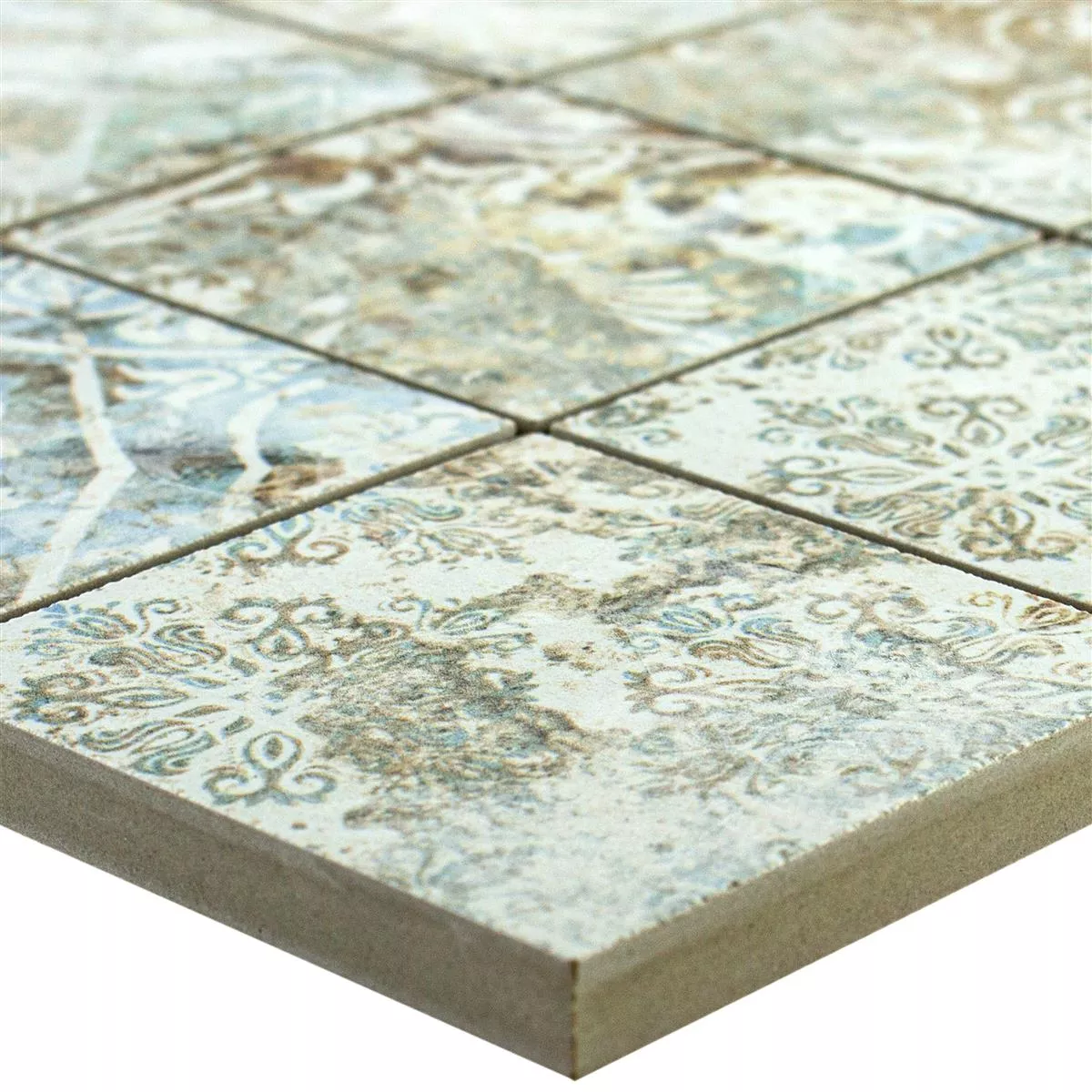 Ceramic Mosaic Tiles Bellona Effect Light Colored 71x71mm Ceramic Mosaic Tiles Bellona Effect Light Colored 71x71mm