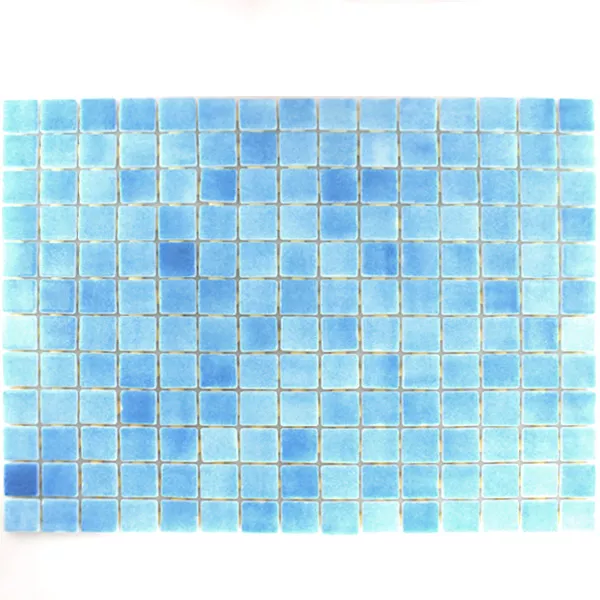 Sample Glass Swimming Pool Mosaic  Light Blue Mix