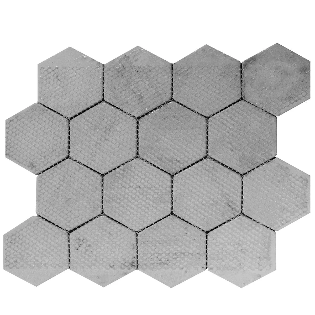 Glass Mosaic Tiles Andalucia Hexagon Grey