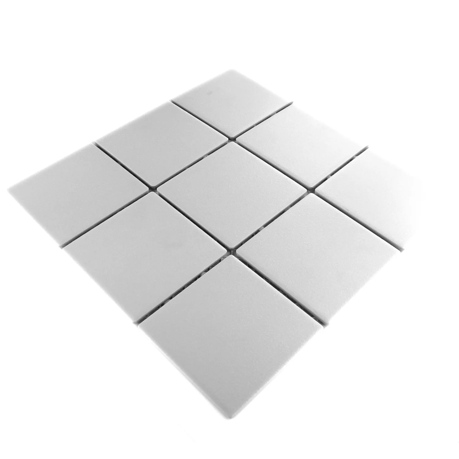 Mosaic Tiles Ceramic White Uni Non-Slip