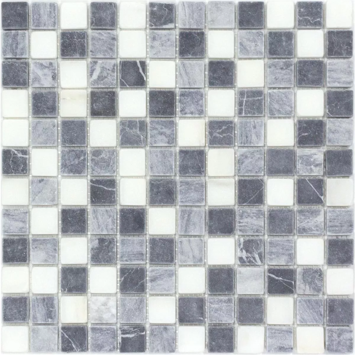 Sample Marble Natural Stone Mosaic Tiles Stanford Grey Blanc