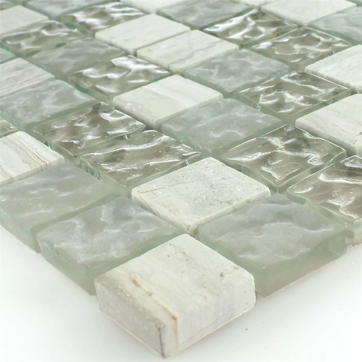 Mosaic Tiles Glass Marble Burlywood 23x23x8mm Drummed