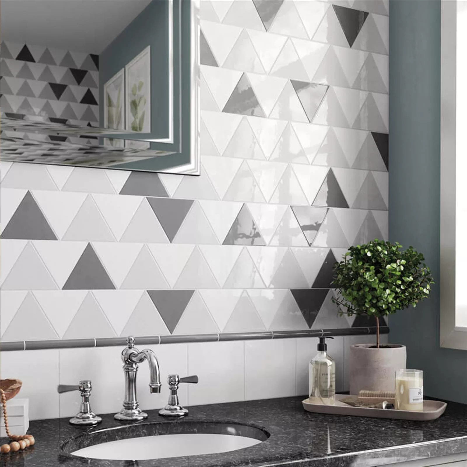 Wall Tiles Britannia Triangle 10,8x12,4cm Blanc