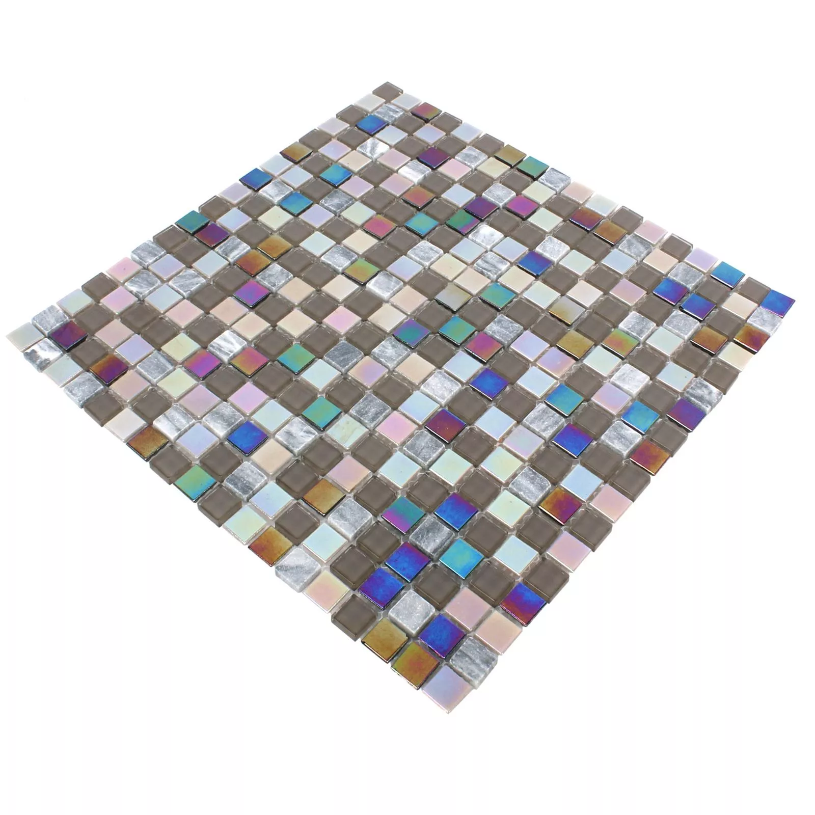 Sample Mosaic Tiles Tallinn Marble Glass Nacre Grey Brown