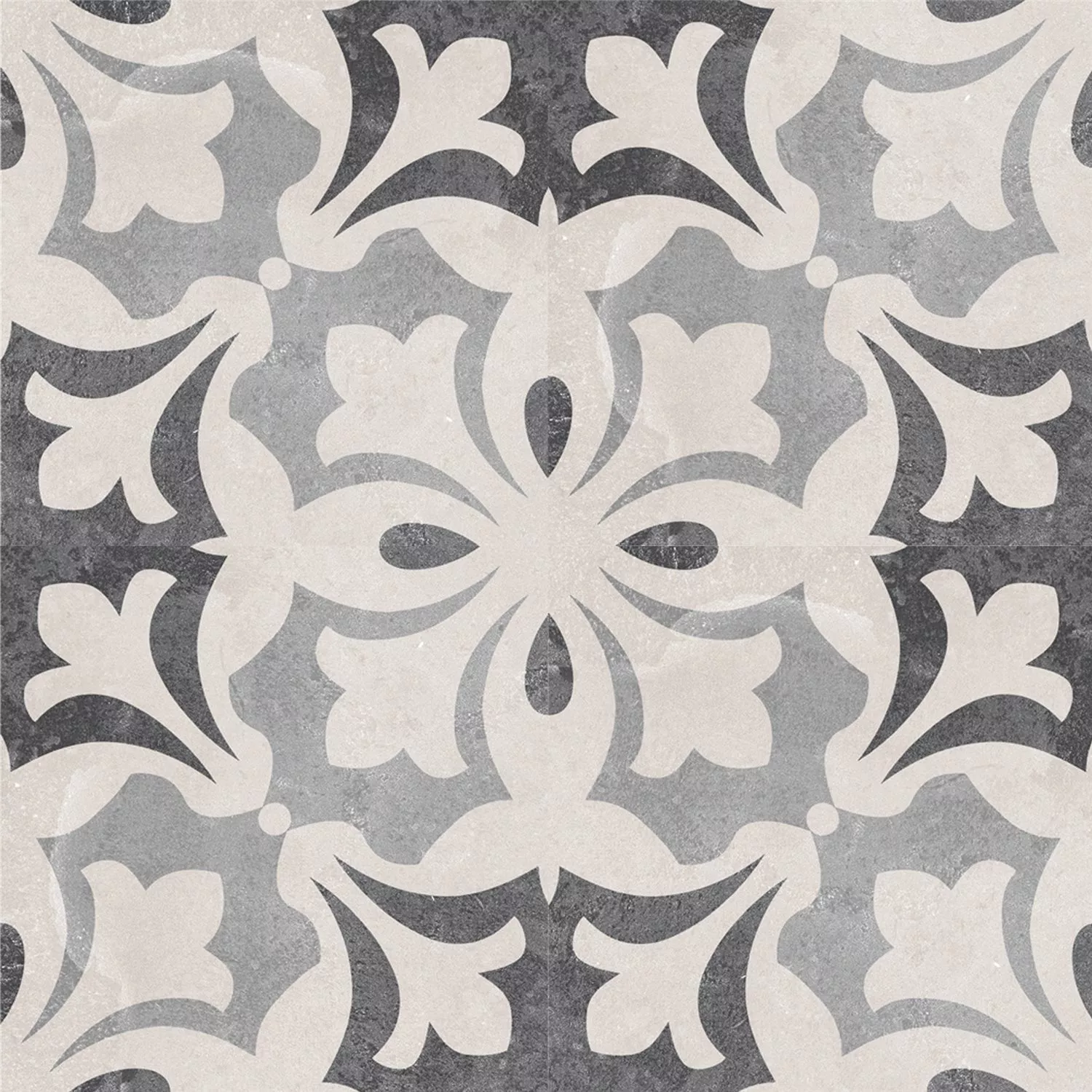 Cement Tiles Retro Optic Gris Floor Tiles Miro 18,6x18,6cm