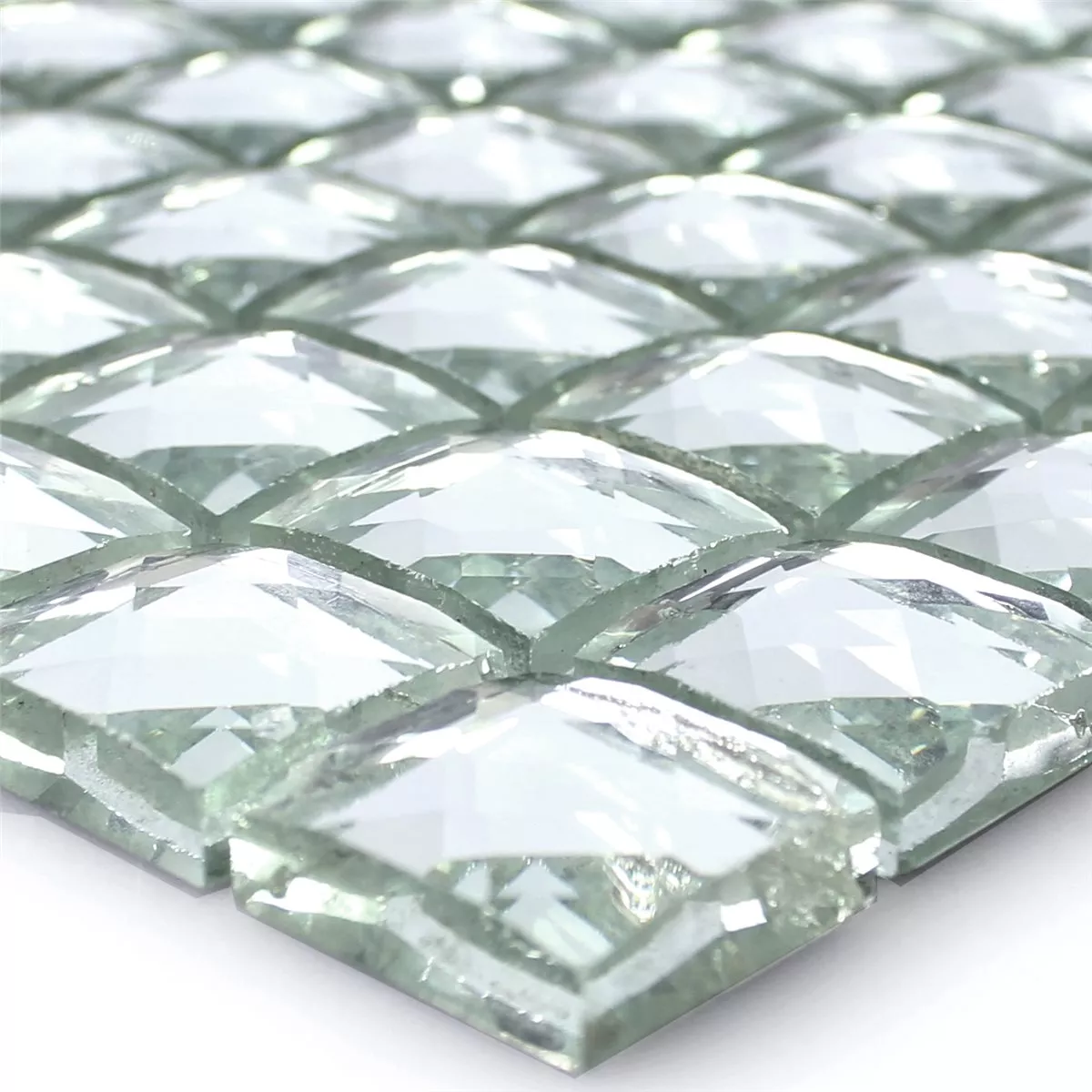 Mosaic Tiles Glass Brilliant White