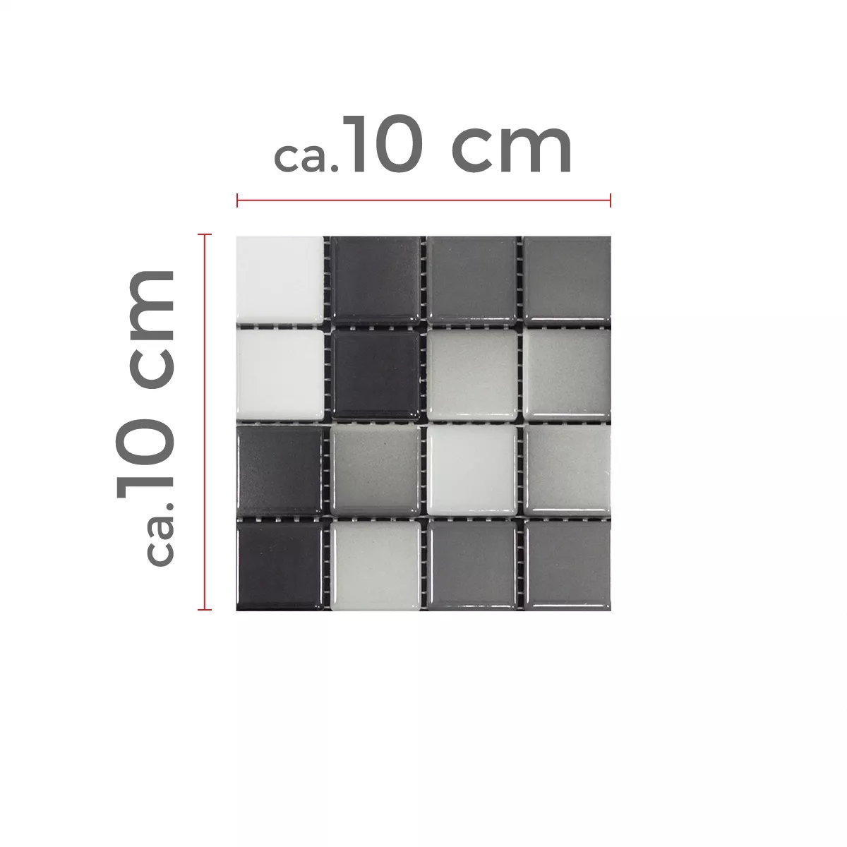 Sample Ceramic Mosaic Tiles Galleria Grey Mix