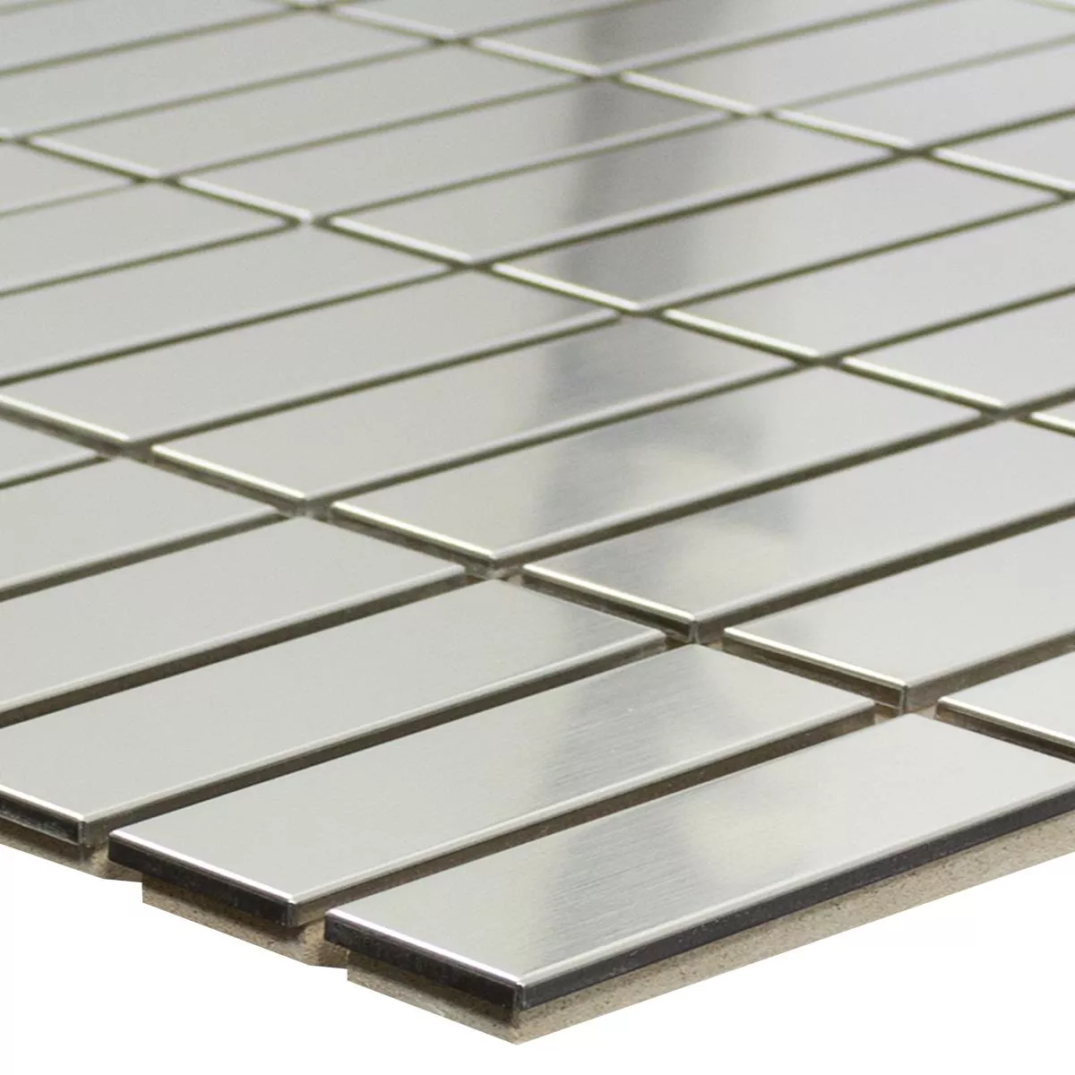 Mosaic Tiles Stainless Steel Brushed Silvernova Sticks Mosaic Tiles Stainless Steel Brushed Silvernova Sticks