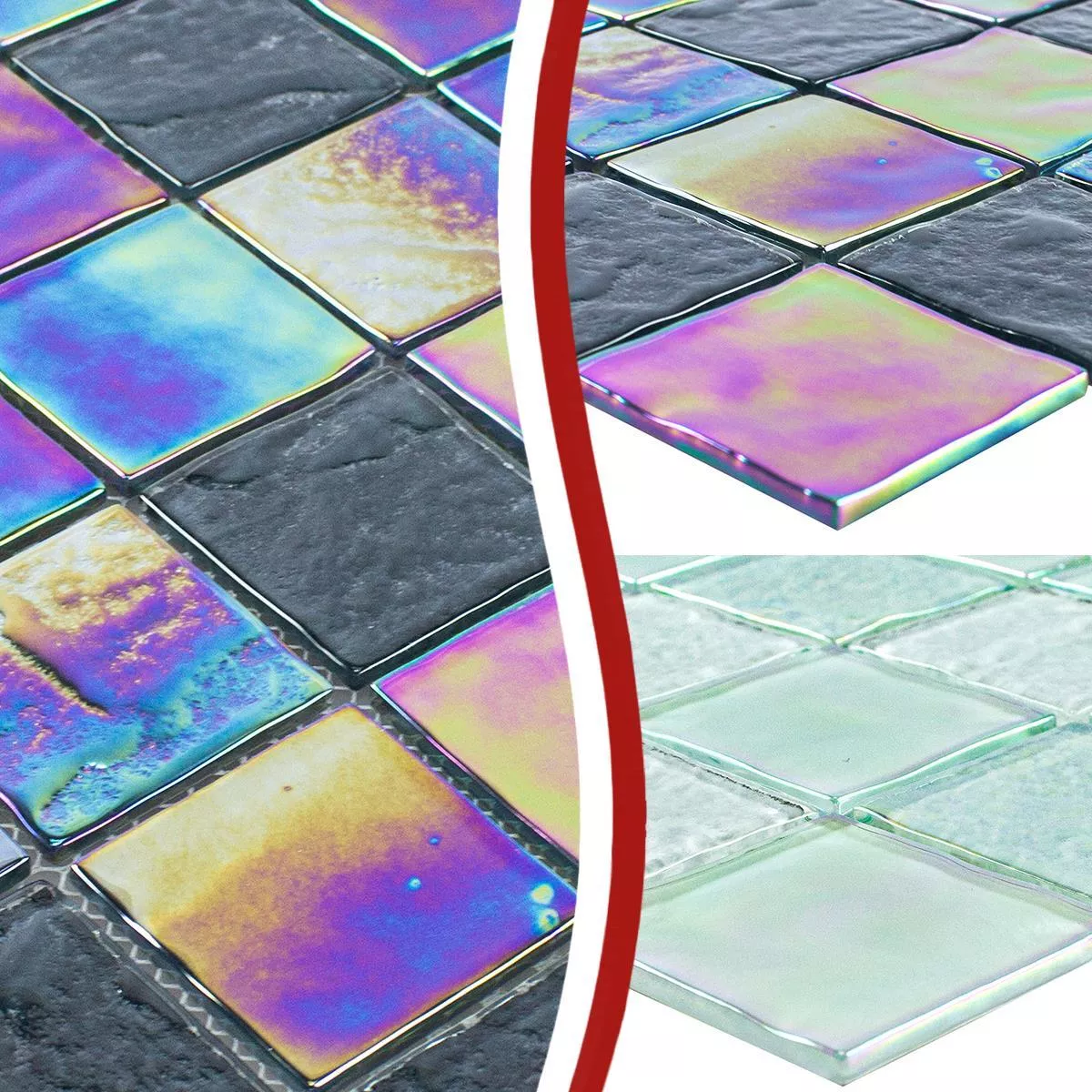 Sample Glass Mosaic Tiles Nacre Effect Darwin