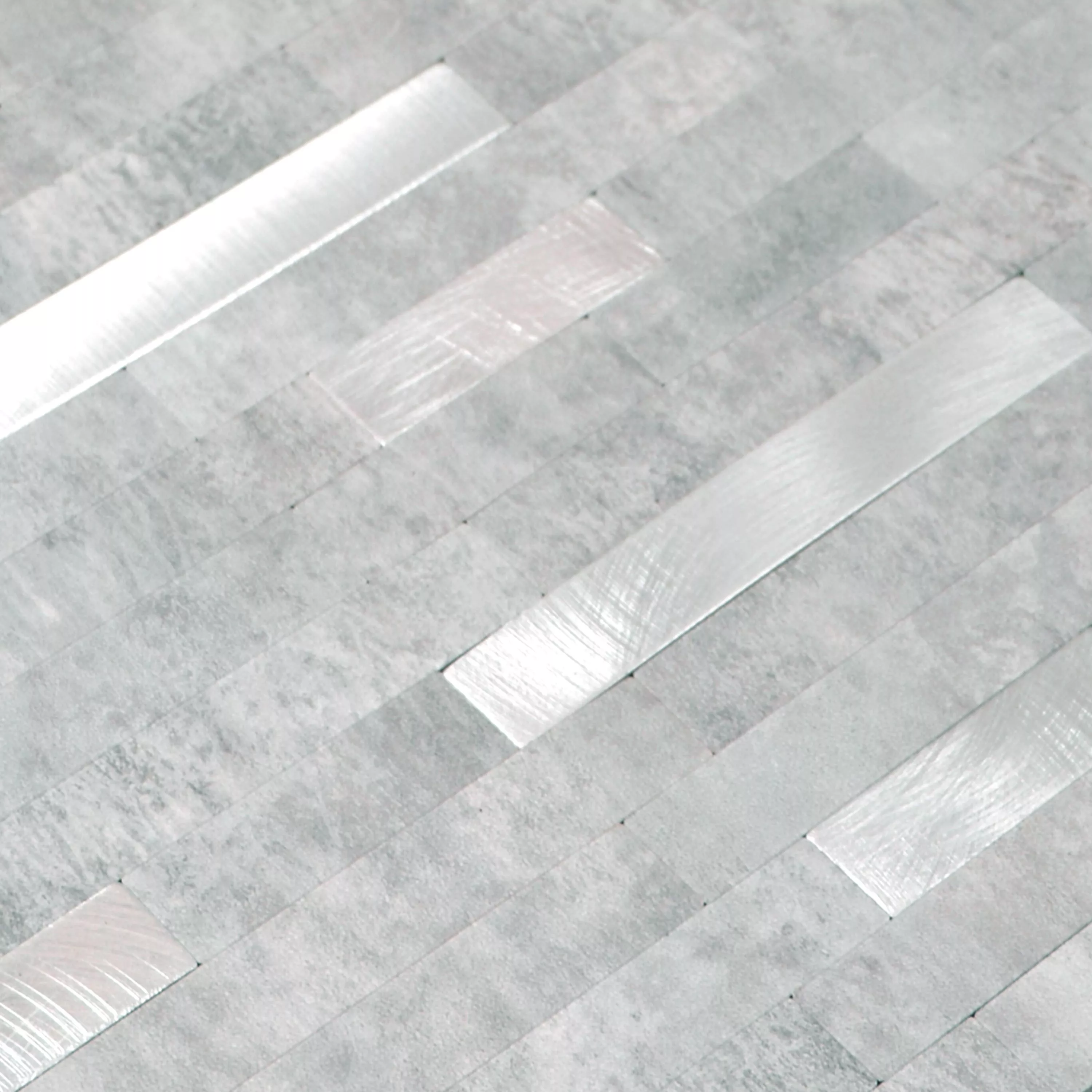 Vinyl Mosaic Tiles Maywald Self Adhesive Grey Silver