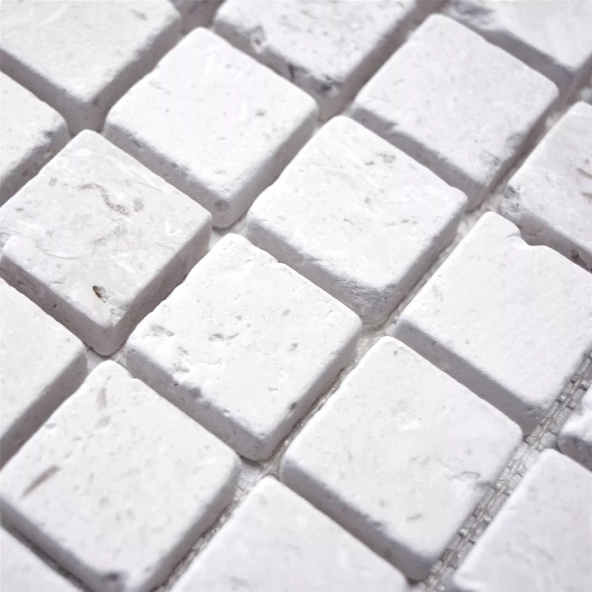 Mosaic Tiles Limestone Allerona White 23