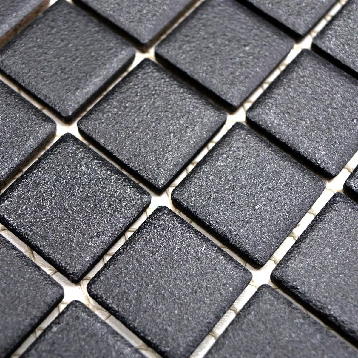 Sample Ceramic Mosaic Tiles Pilamaya Black Non-Slip R10 Q25