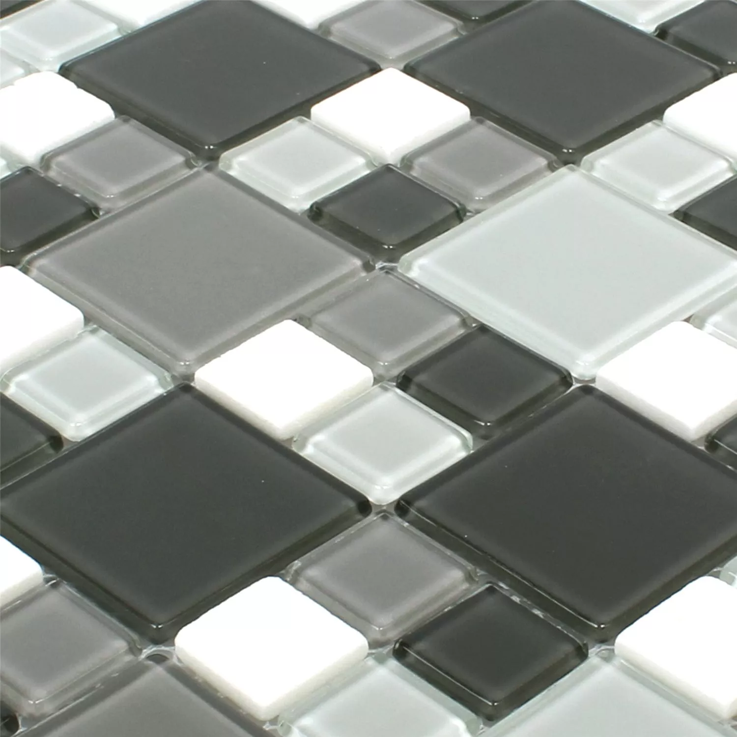 Mosaic Tiles Bangkok Black Grey White