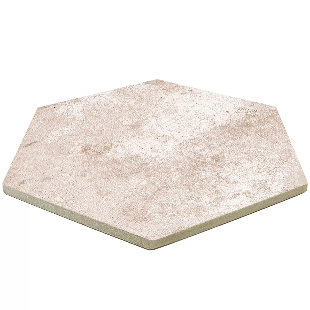 Porcelain Stoneware Tiles Honiara Hexagon Basic Tile Taupe 22,5x25,9cm