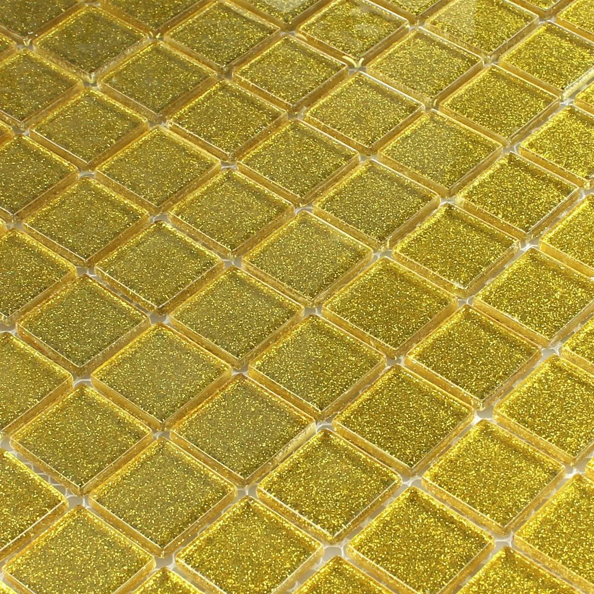 Sample Glass Mosaic Tiles Wichita Gold Glitter