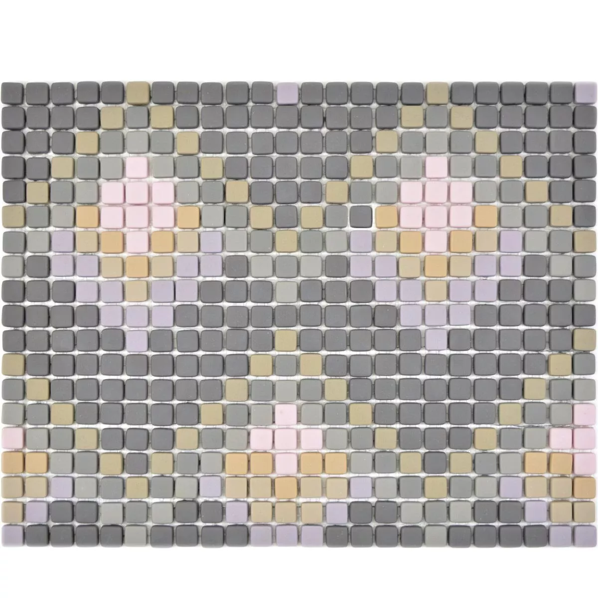 Glass Mosaic Tiles Haramont Dark Grey