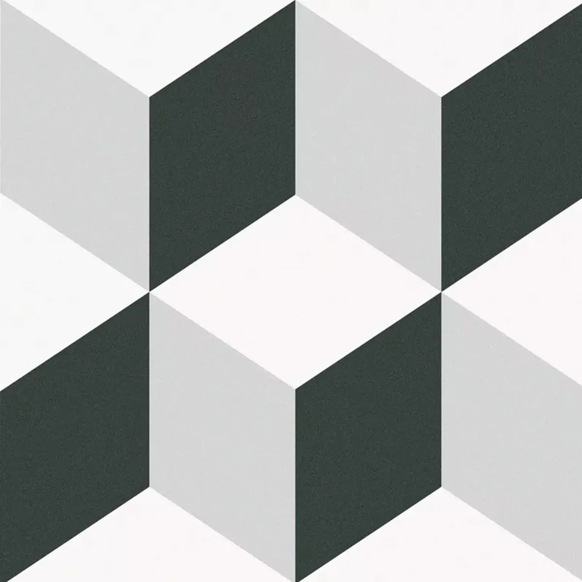 Floor Tiles Cement Optic Atlantica Cube Grey Blanc