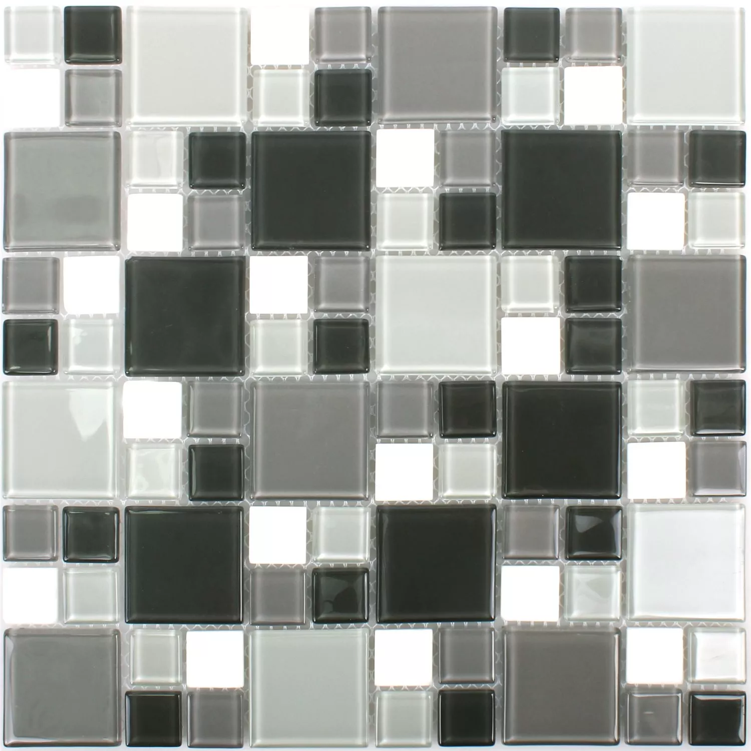 Mosaic Tiles Bangkok Black Grey White