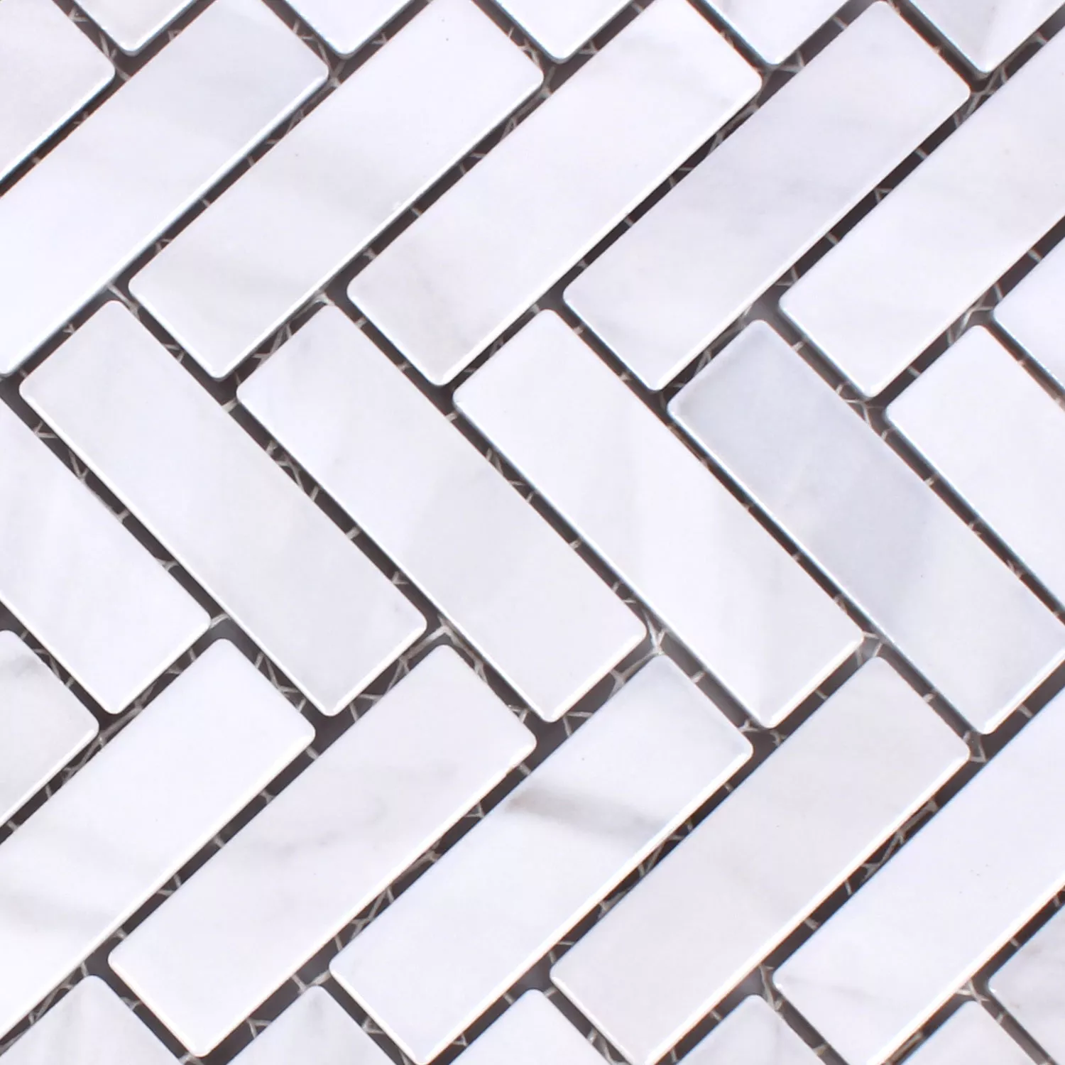 Mosaic Tiles Ceramic Rotilia Stone Optic White