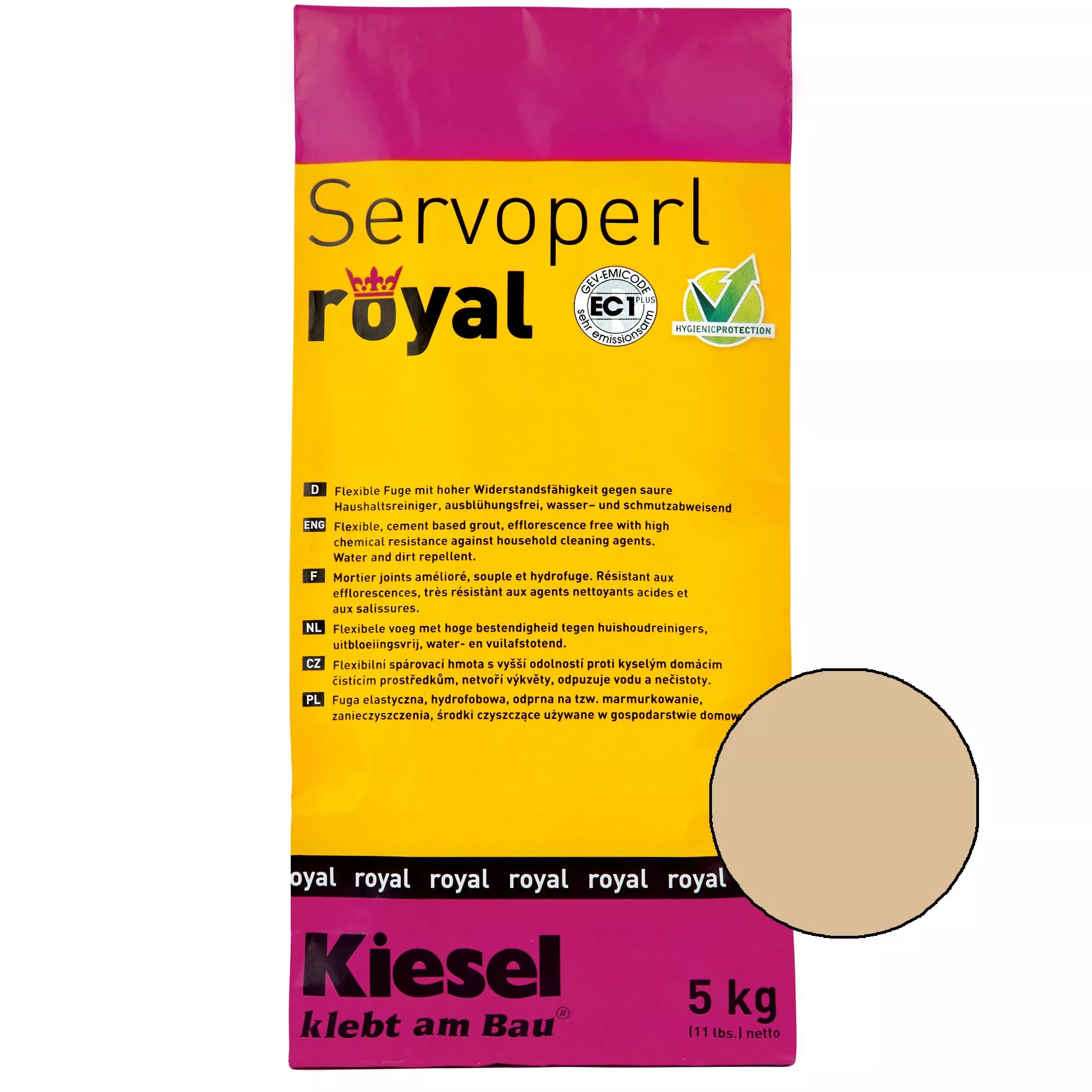 Kiesel Servoperl royal - Flexible, water- and dirt-repellent joint (5KG Safari Sand)