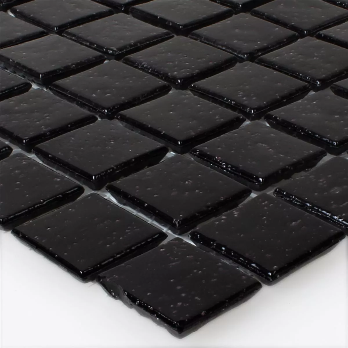 Mosaic Tiles Glass Black Uni 20x20x4mm