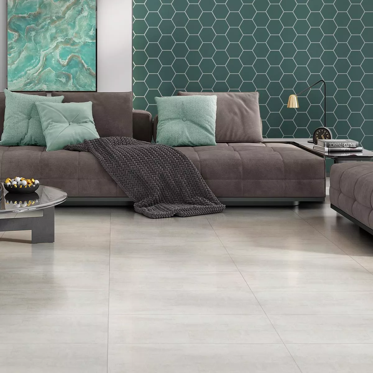 Floor Tiles Herion Metal Optic Lappato Blanco 30x60cm