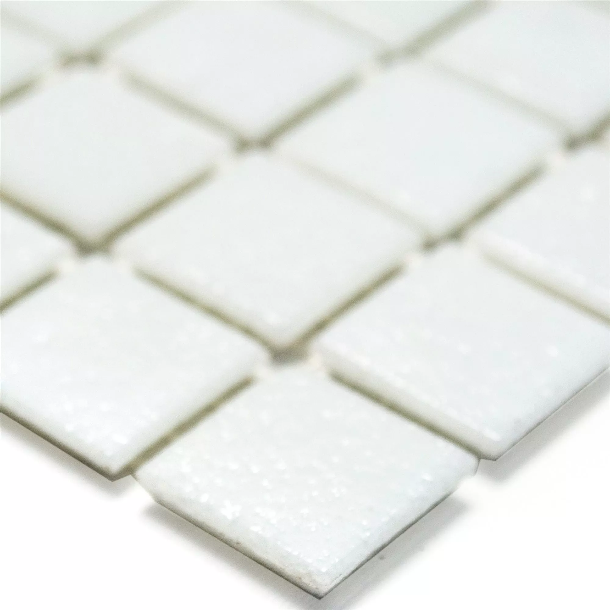 Sample Glass Mosaic Tiles White Uni