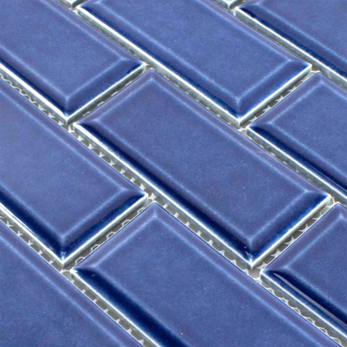 Ceramic Mosaic Tiles StPauls Metro Facet Blue