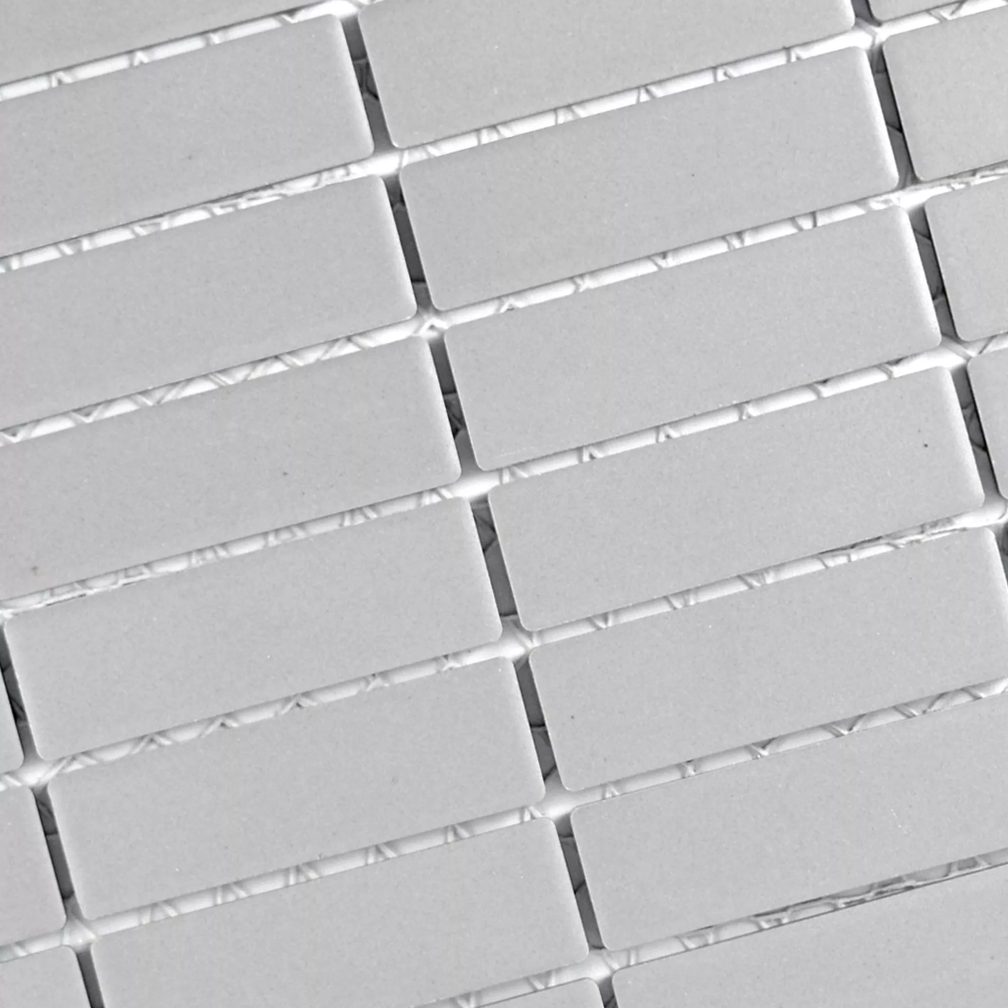 Sample Ceramic Mosaic Miranda Light Grey Non-Slip Unglazed Sticks